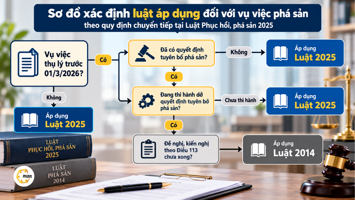 Quy định chuyển tiếp Luật Phá sản 2014 sang Luật Phục hồi, phá sản 2025