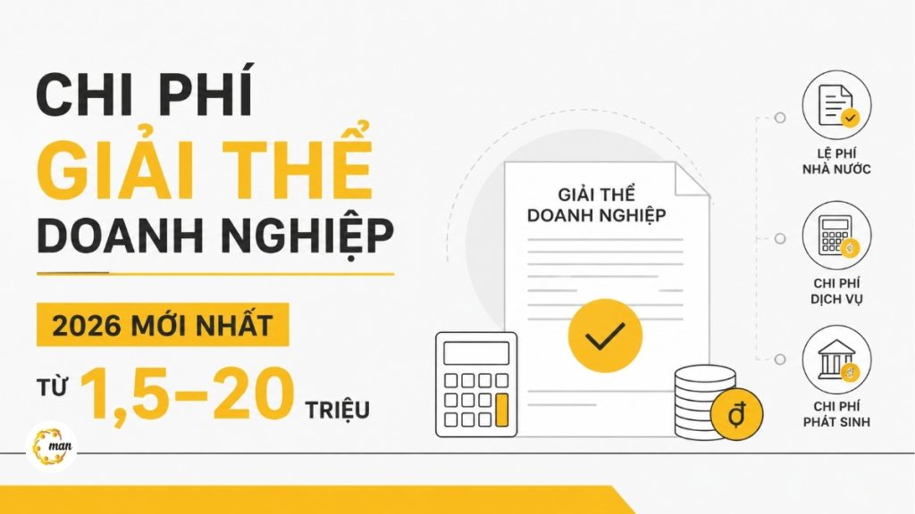 Chi phí giải thể doanh nghiệp 2026 mới nhất từ 1,5–20 triệu