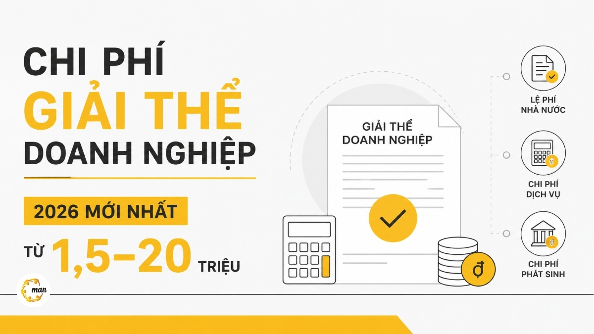 Chi phí giải thể doanh nghiệp 2026 mới nhất từ 1,5–20 triệu