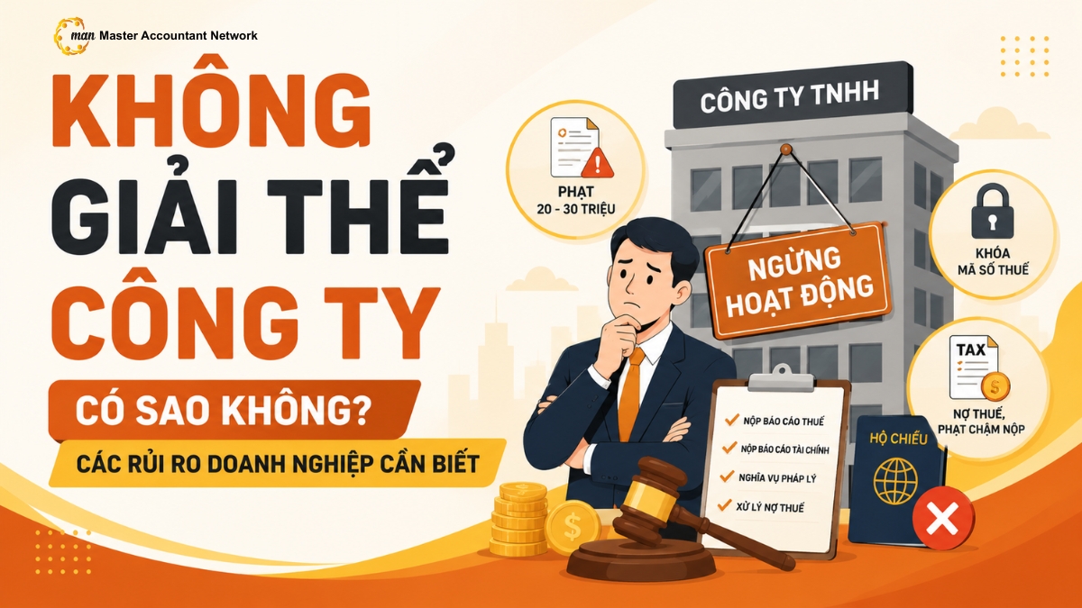 Không giải thể công ty có sao không và rủi ro pháp lý