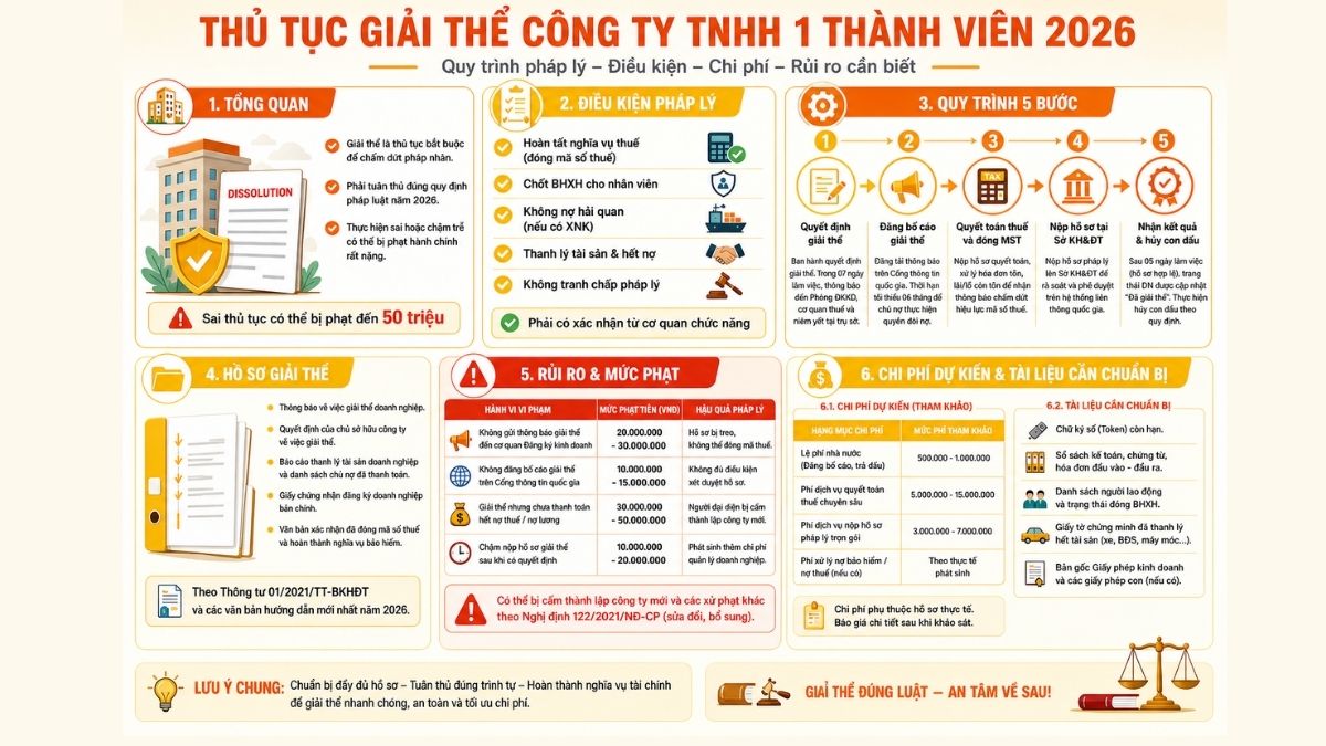 Tổng quan Thủ Tục Giải Thể Công Ty TNHH Một Thành Viên