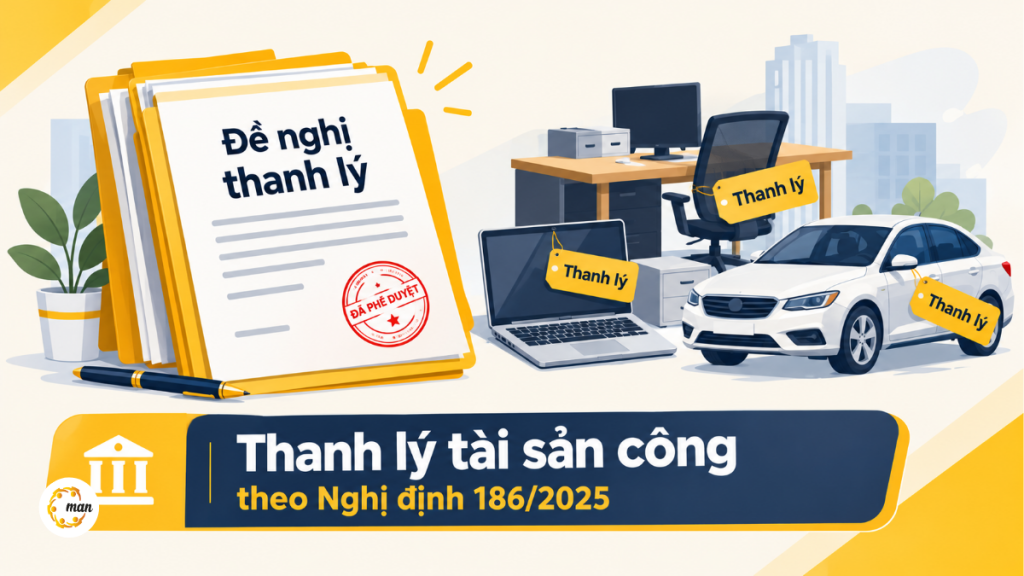 Thanh lý tài sản công theo Nghị định 186/2025 tại cơ quan nhà nước